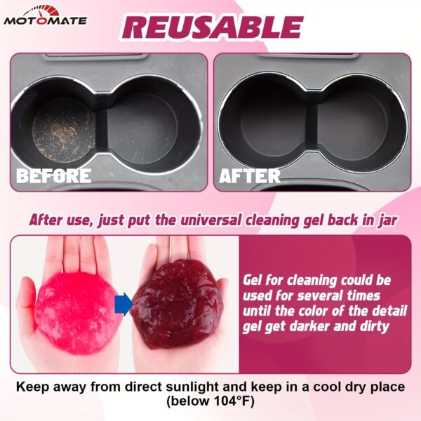 Car Interior Cleaning Gel 160g - Pink - Image 4