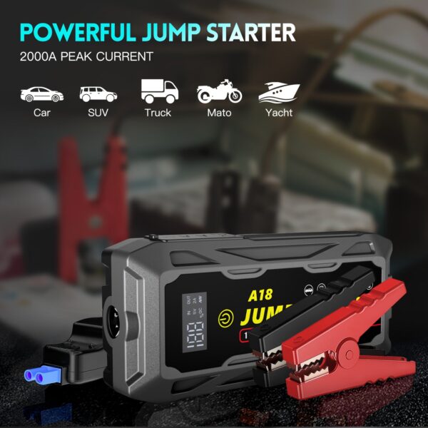 Car Jump Starter Battery Pack - 8.0L Gas/6.0L Diesel Engines - Image 4