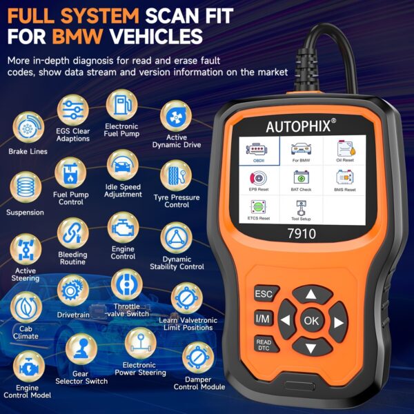 AUTOPHIX BMW MINI Diagnostic Scanner - OBD2 Code Reader with Reset Functions - Image 3
