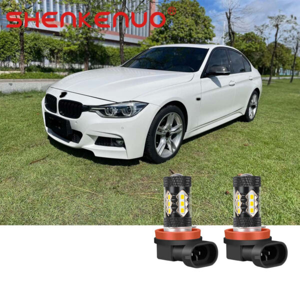H8/H11 Yellow LED Fog Lights 3000K - BMW 3/5 Series - Image 7