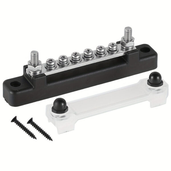 6-Way Insulated Terminal Bus Bar with Cover for Marine and RV