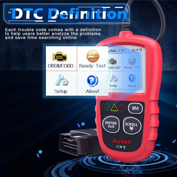 Autel AL319 OBD2 Scanner Code Reader for Vehicles After 1996 - Image 4