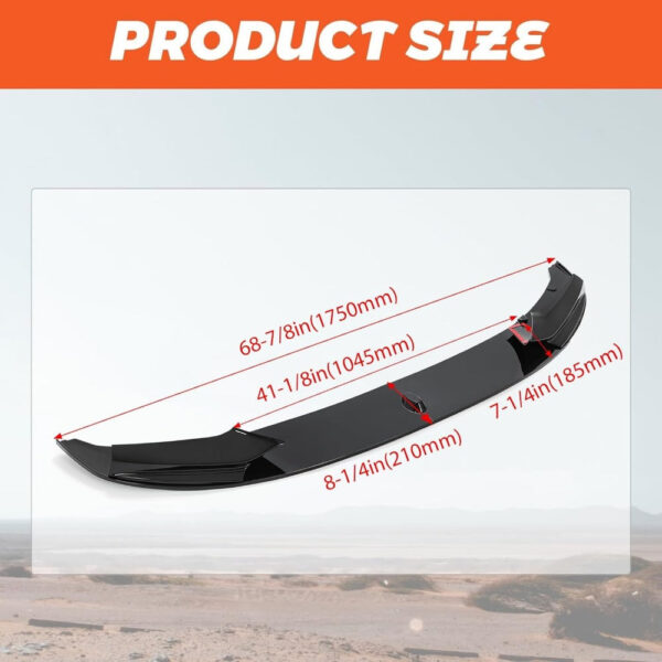 Front Bumper Lip Splitter for BMW F10 528i 535i 550i M Sport 2011-2016 - Image 3