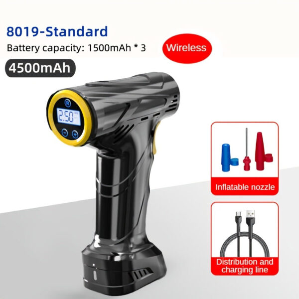 Portable Cordless Tire Inflator with Digital Gauge 120W USB Rechargeable - Image 5