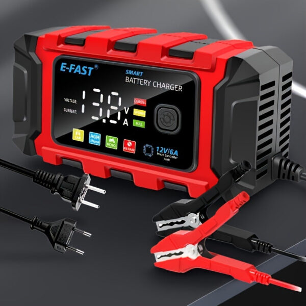 12V 6A Car Battery Charger with Pulse Repair Function - Image 2