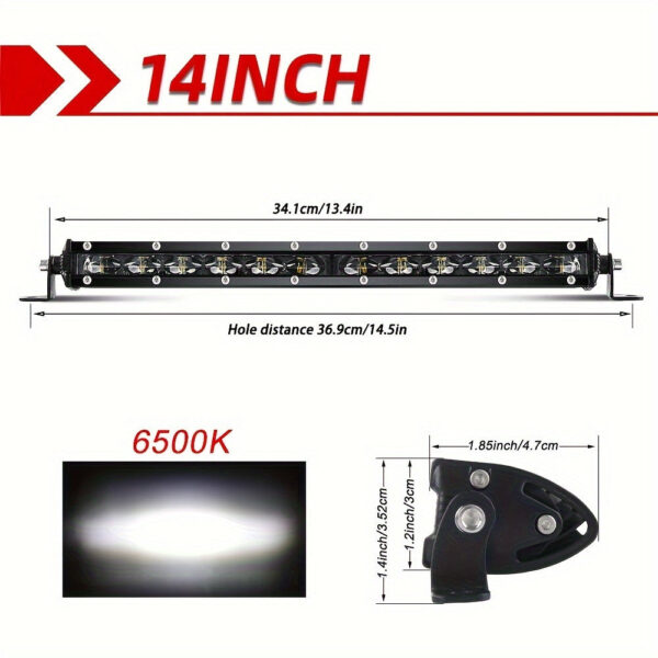 LED Work Light Bar 14-inch 180W 6500K White Off-road - Image 5