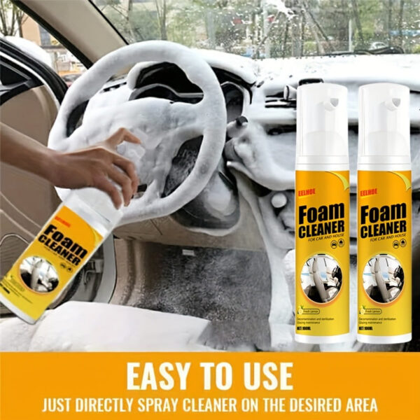 EELHOE Interior Foam Cleaner for Car Leather & Plastic Surfaces No-Rinse