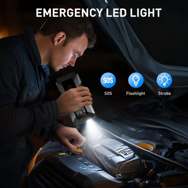 Portable Car Jump Starter 3000A with Air Compressor 150PSI - Image 5