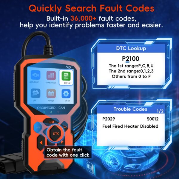 Professional OBD2 Car Diagnostic Scanner - Enhanced Code Reader & Reset Tool