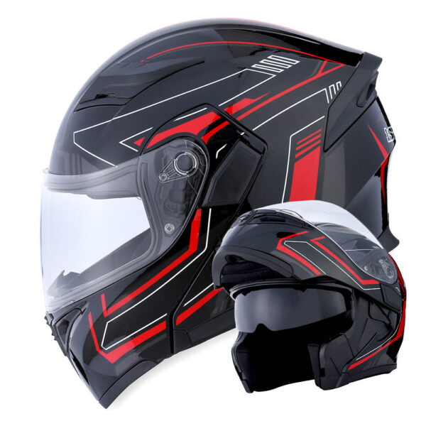 Motorcycle Modular Full Face Helmet with Dual Visor - Image 31