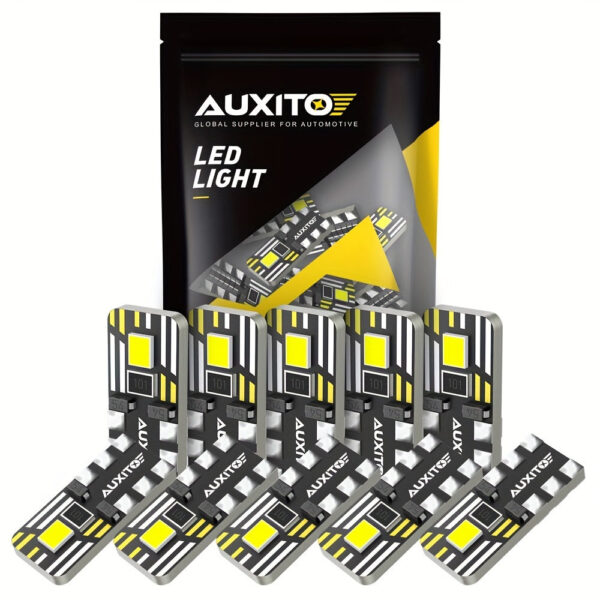 AUXITO T10 194 LED Interior Light Bulbs White 6500K - 10 Pack - Image 7