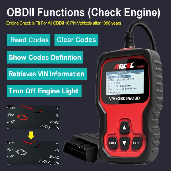 ANCEL OBD2 Scanner for VW Audi Skoda Seat Diagnostic Tool - Image 5