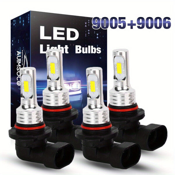 Chevy Silverado 1500 LED Headlight Kit 9005 9006 1999-2006 4-Pack - Image 7
