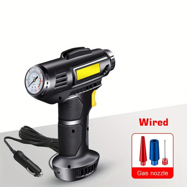 Portable Car Air Compressor 120W LED Wired Wireless Tire Pump - Image 3