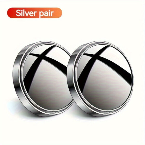 Round Blind Spot Mirror Set - 360° Adjustable Car Safety Mirrors 2 Pack - Image 2