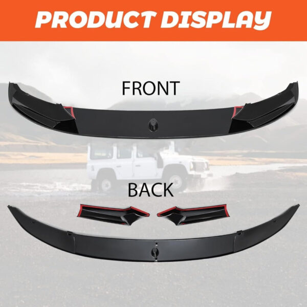 Front Bumper Lip Splitter for BMW F10 528i 535i 550i M Sport 2011-2016 - Image 4