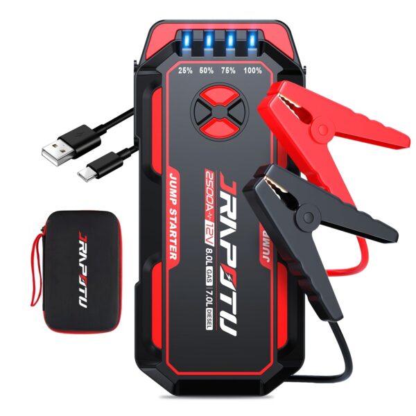 Portable Car Jump Starter 12V with LED Light - Image 7