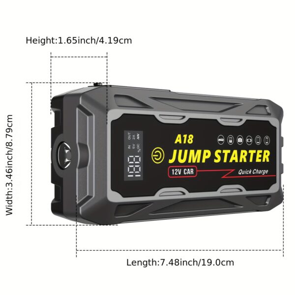 Car Jump Starter Battery Pack - 8.0L Gas/6.0L Diesel Engines - Image 2