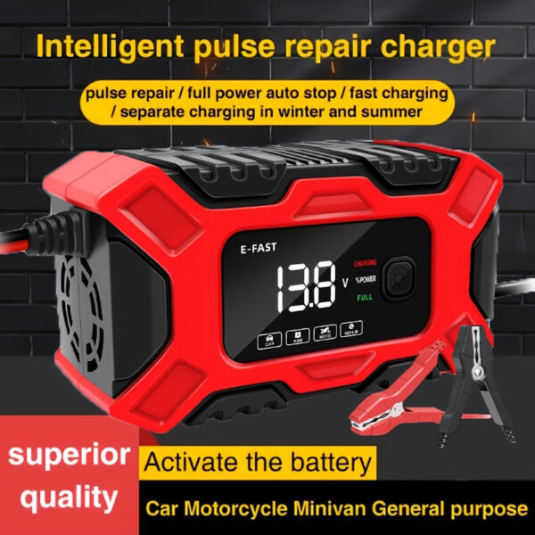 12V 6A Car Battery Charger with Pulse Repair Function - Image 5