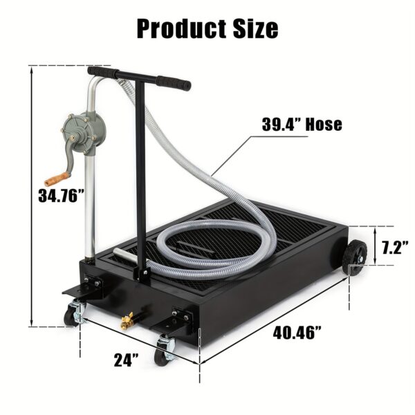 Oil Drain Pan with Pump and 39-inch Hose Low Profile - Image 6