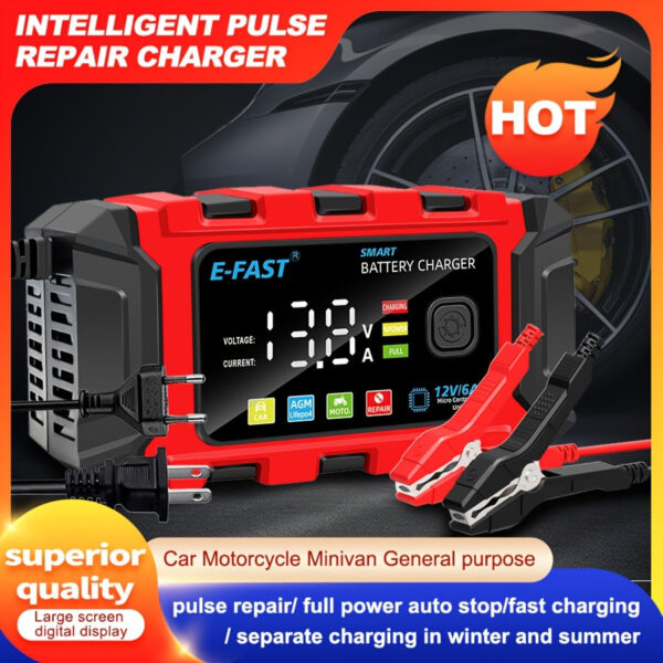 12V 6A Smart Car Battery Charger and Maintainer - Image 2