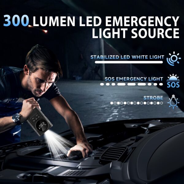 4000A Portable Jump Starter with Air Compressor 150PSI Battery Booster - Image 5