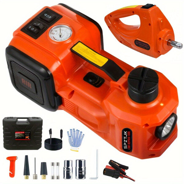5 Ton Electric Hydraulic Car Jack Kit with Tire Inflator 12V - Image 6