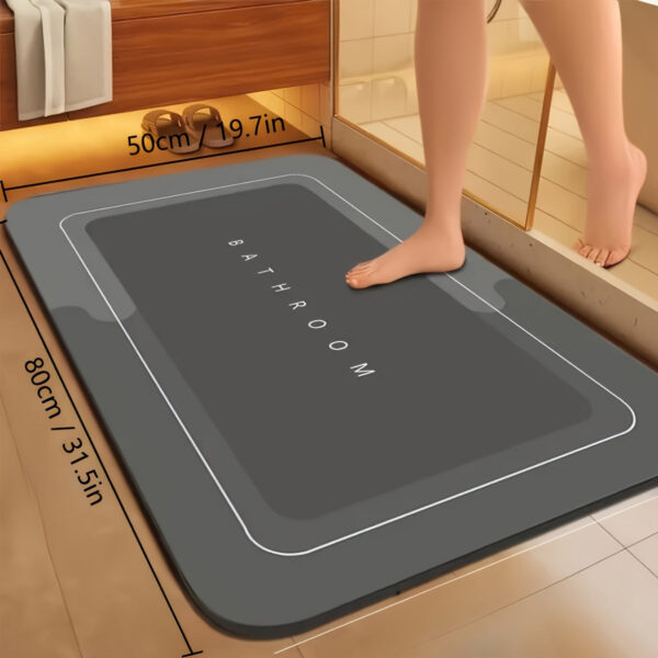 Diatomaceous Earth Bath Mat - Quick Dry Anti-Slip Floor Mat - Image 6