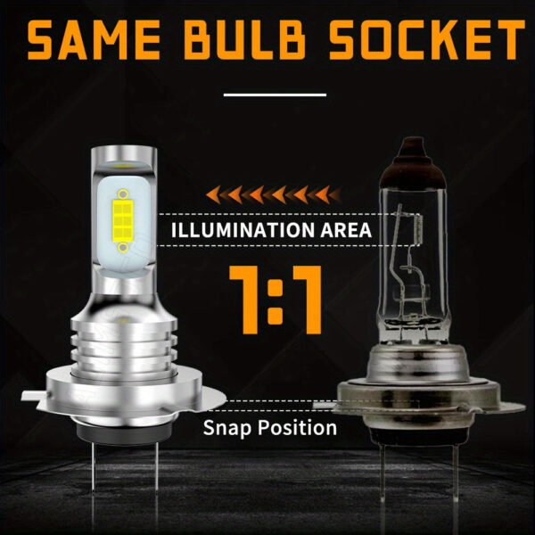 Mercedes Benz GL350 GLK350 H7 LED Headlight Bulb Kit 6500K 2010-2012 - Image 4