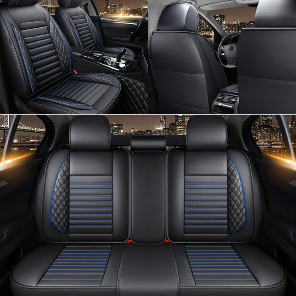 Universal Car Seat Covers, Full Set Faux Leather, 5-Seat