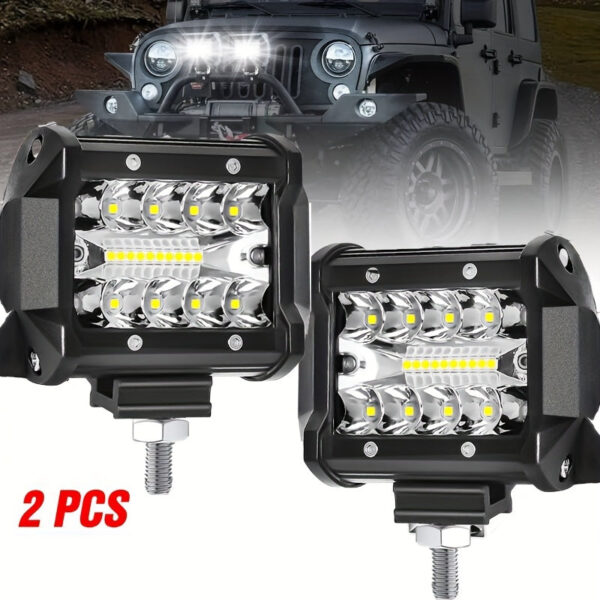 140W LED Work Light Black Owl Double Lens 4.3 Inch 2-Pack