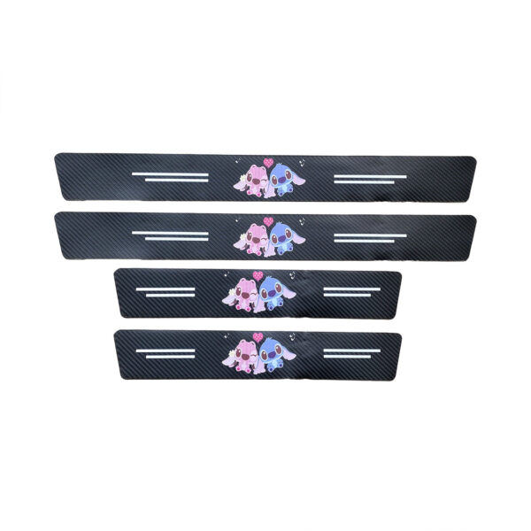 Car Door Sill Protectors Carbon Fiber 4-Pack - Image 2