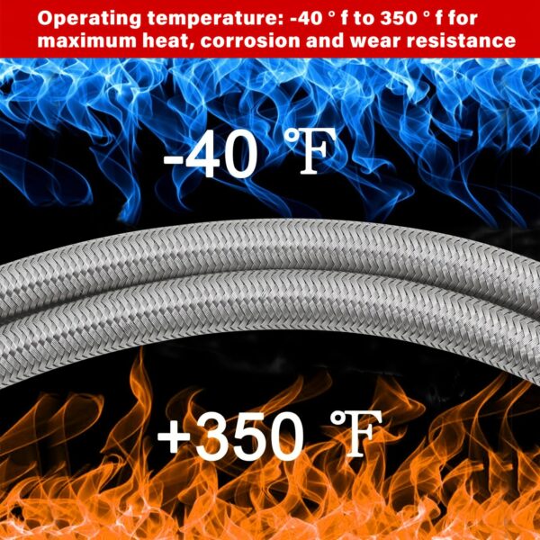 70-inch 6AN Braided Transmission Cooler Lines for GM Ford - Image 4