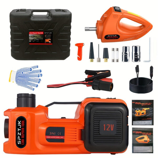 5 Ton Electric Hydraulic Car Jack Kit with Tire Inflator 12V - Image 3