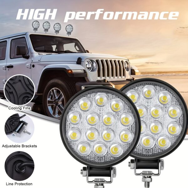 Circular LED Light Strip with Work Light 140W 14000LM for Off-road Vehicles - Image 2