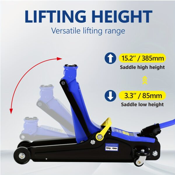 2-Ton Low Profile Floor Jack with 3-Ton Jack Stand Kit - Image 4