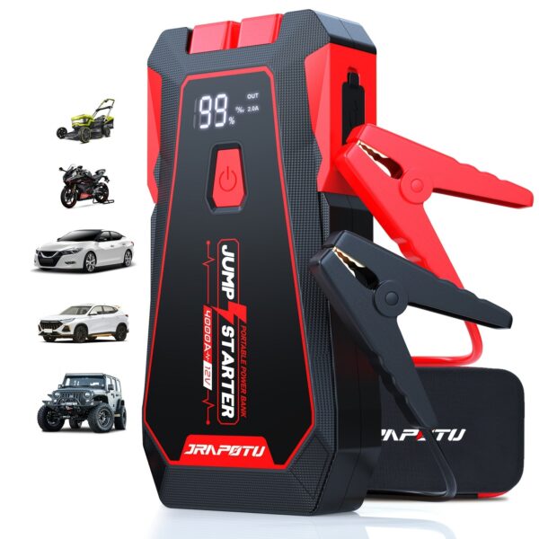 JRNPOTU 4000A Car Jump Starter & Power Bank - 2.64gal Gas/Diesel - Image 7