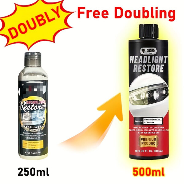 Car Headlight Restoration Kit Crystal Plating Coating 16.9oz - Image 2