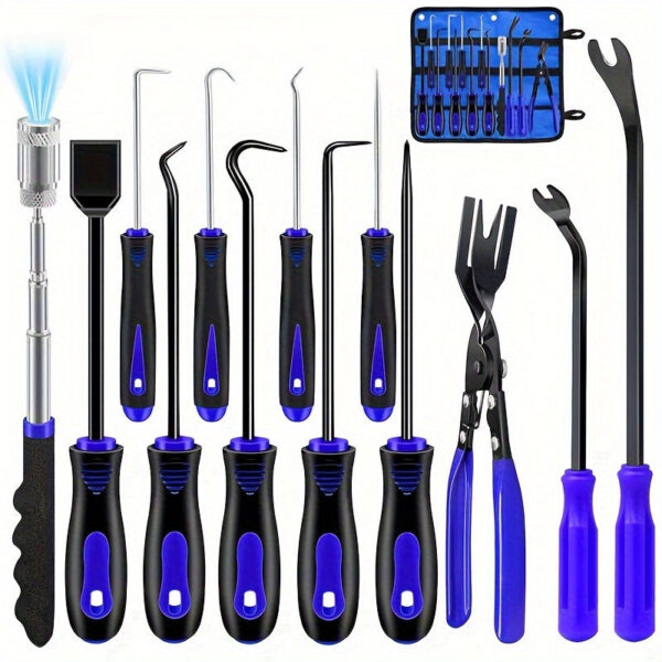 13-Piece Mechanic Hook and Pick Tool Set with Auto Clip Pliers
