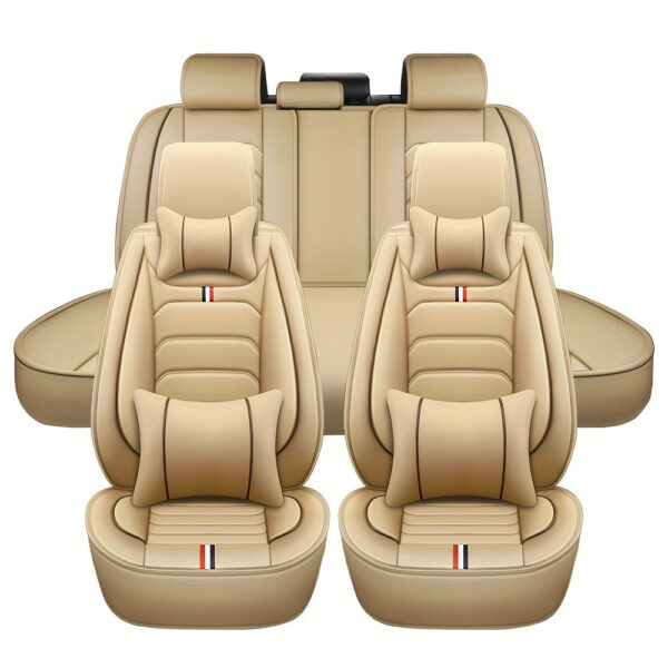 Car Seat Covers Full Set Faux Leather Universal Fit - Image 4