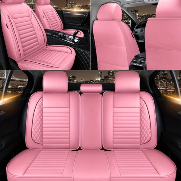 Universal Car Seat Covers, Full Set Faux Leather, 5-Seat - Image 7