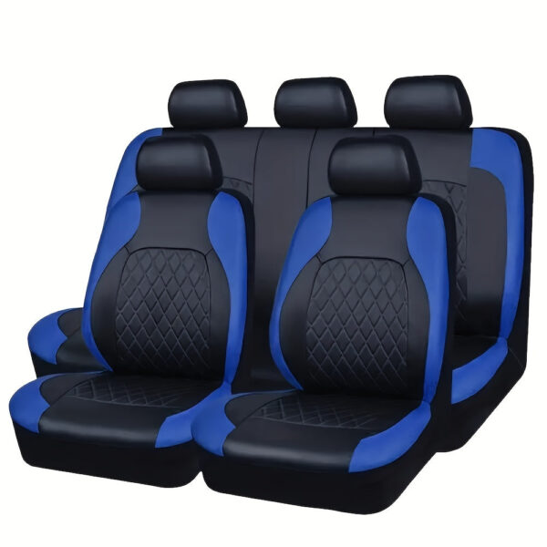 Universal Faux Leather Car Seat Covers Full Set - Image 3