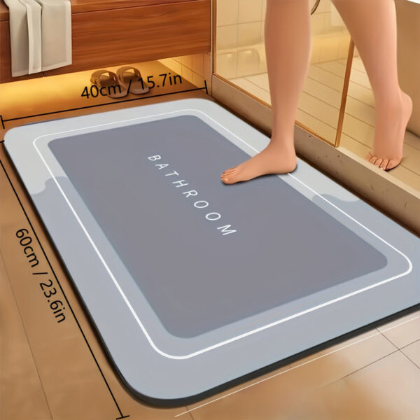 Diatomaceous Earth Bath Mat - Quick Dry Anti-Slip Floor Mat - Image 3