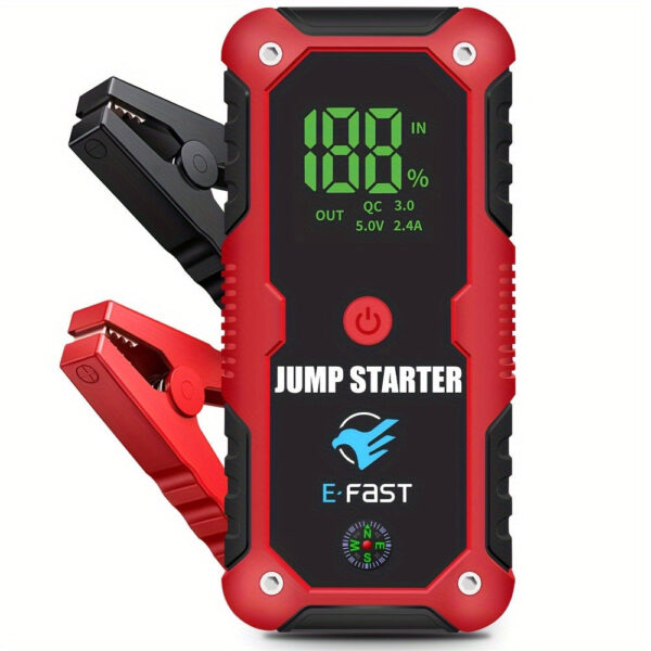 Portable Car Jump Starter 99800mAh with Emergency Power Bank and LED Flashlight - Image 6