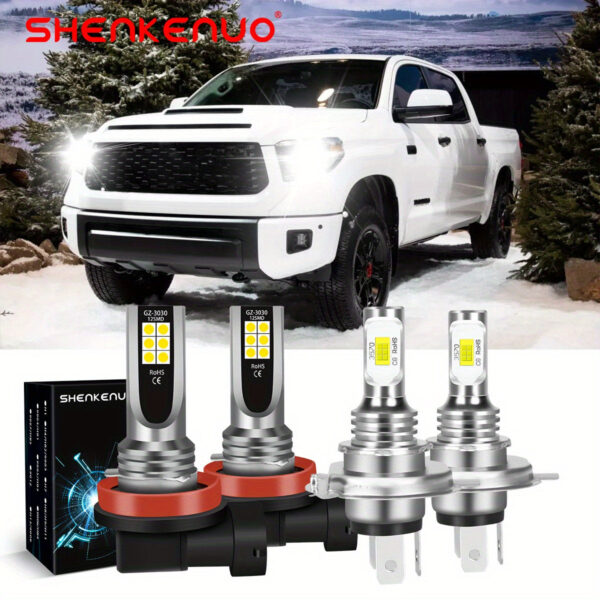 Toyota Tundra LED Headlight and Fog Light Bulb Set 6000K White 2014-2020 - Image 7