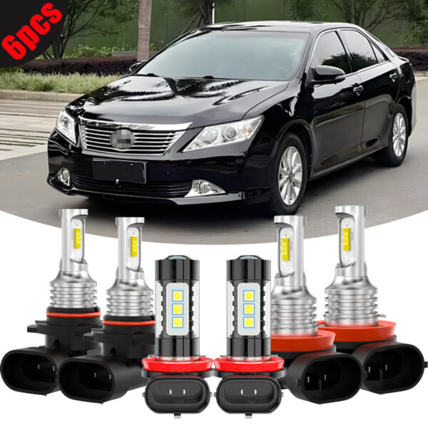 Toyota Camry LED Headlight and Fog Light Bulb Set 2007-2014 9005/H11 4000LM - Image 7