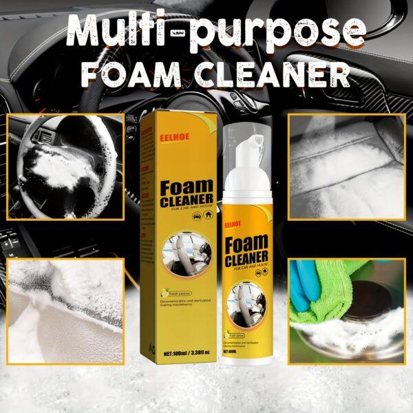 EELHOE Interior Foam Cleaner for Car Leather & Plastic Surfaces No-Rinse - Image 4