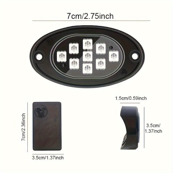 Car RGB LED Light Strip Kit - App Control Music Mode Underbody Lighting - Image 2