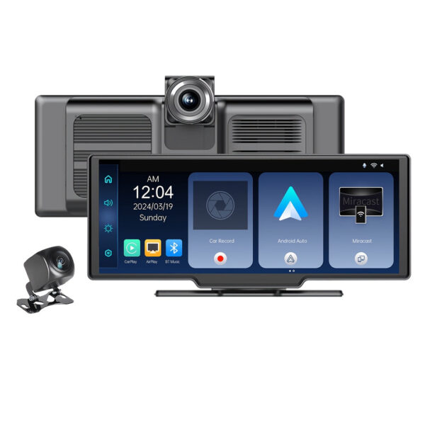 10.26" Wireless CarPlay Android Auto Screen with Dash Cam & GPS - Image 5