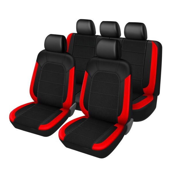 Quilted Faux Leather Car Seat Covers with Diamond Stitching - Image 10